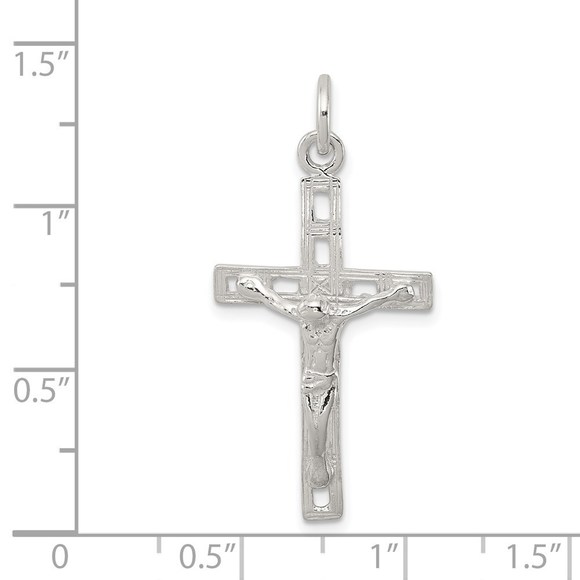 Million Charms 925 Sterling Silver Crucifix Necklace Charm Pendant - Picture 3 of 4